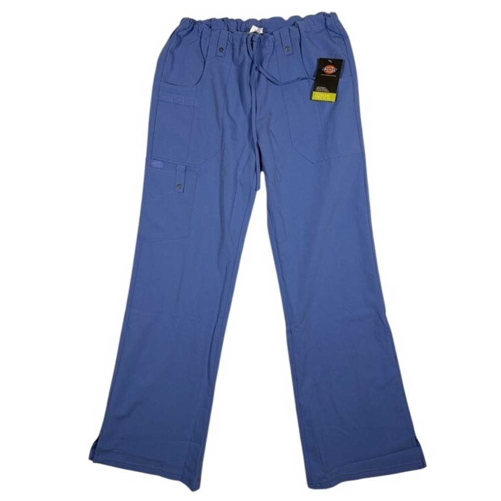 Dickies Xtreme Stretch Scrub Pants S Cornflower Blue 82011 Straight Leg NWT